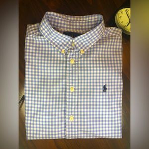 Boys Short Sleeved Ralph Lauren Button Down Shirt
